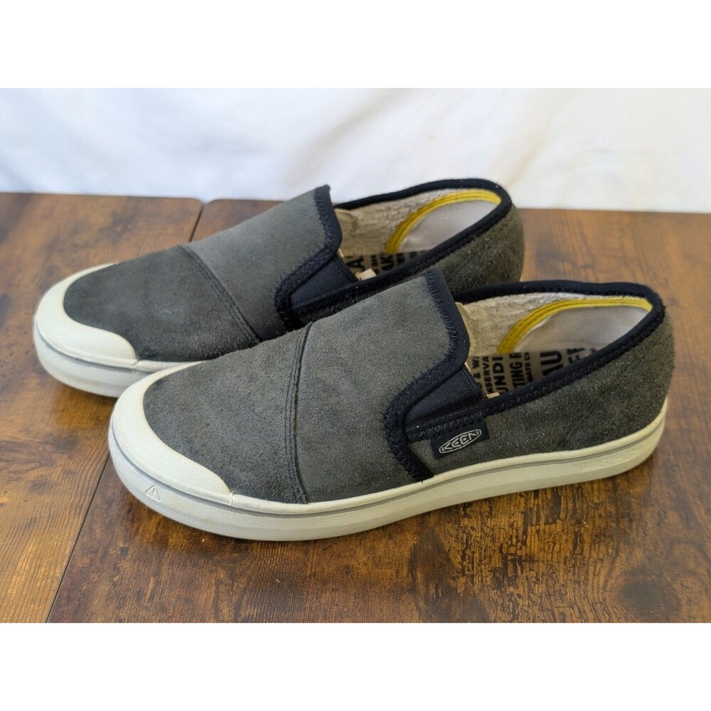 KEEN Elsa Harvest Slip On Suede Leather Shoes Womens 10 Grey Black 1026810